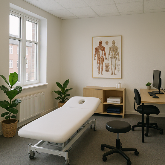 Behandlingsrum hos fysioterapeut